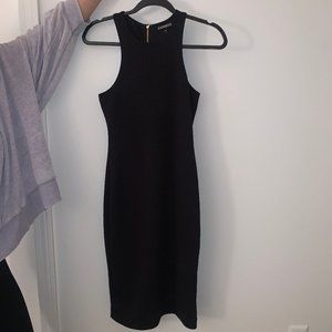 Express Body-Con Dress with gold zipper